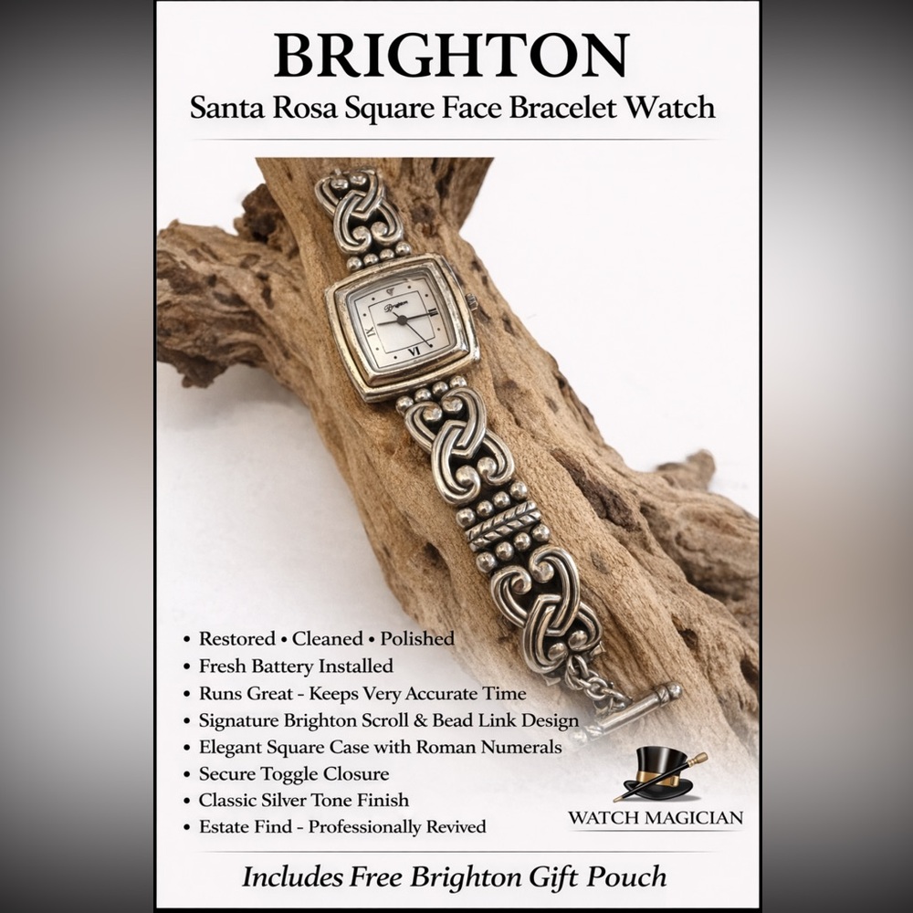 Brighton Square Face Santa Rosa Bracelet Watch